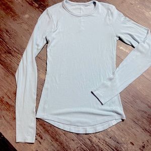 Lululemon Hold Tight Long sleeve ribbed shirt in Light Blue
